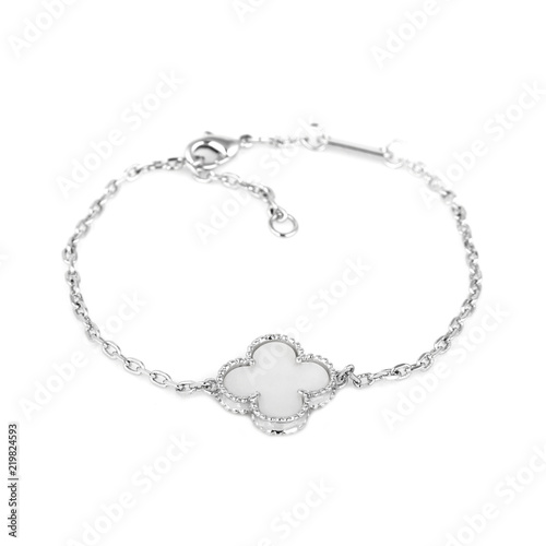 Wallpaper Mural Fashion silver bracelet isolated on white Torontodigital.ca