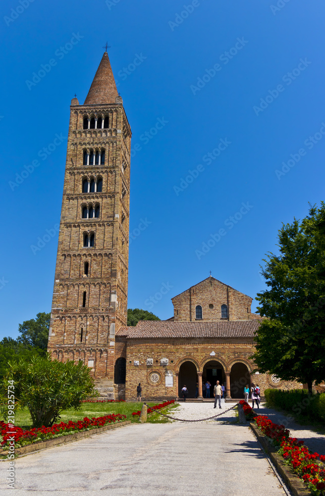 View on the Pomposa church, Ravenna -Italy