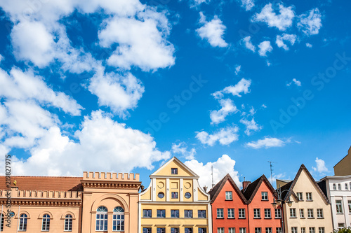 Traditional old german buildings in Schwerin