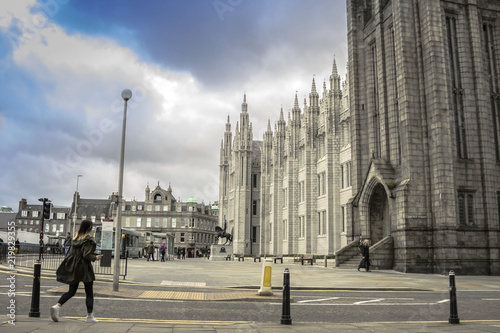 Marischal College buildings in Aberdeen, Scotland, UK. 30th of May 2015