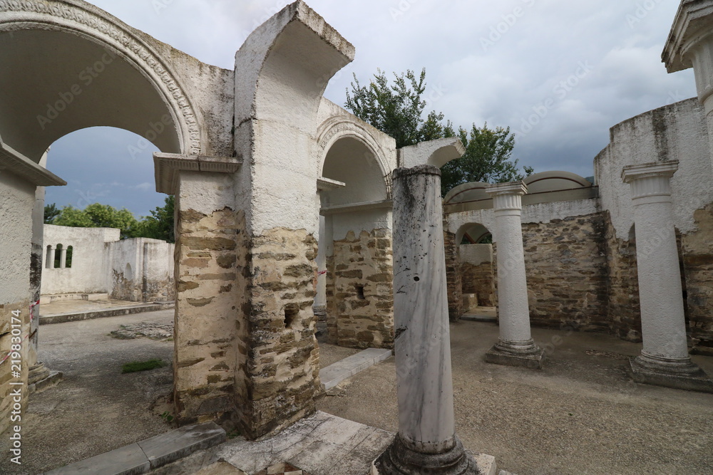 Ruins of Round (Golden) Church of St. John near The capital city of the First Bulgarian Empire Great Preslav (Veliki Preslav), Bulgaria