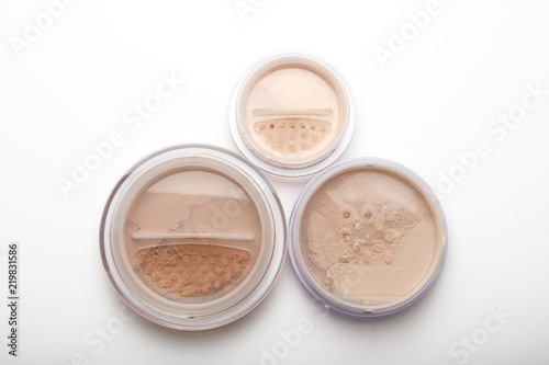 natural cosmetics loose face powder jar brush makeup beauty & health
