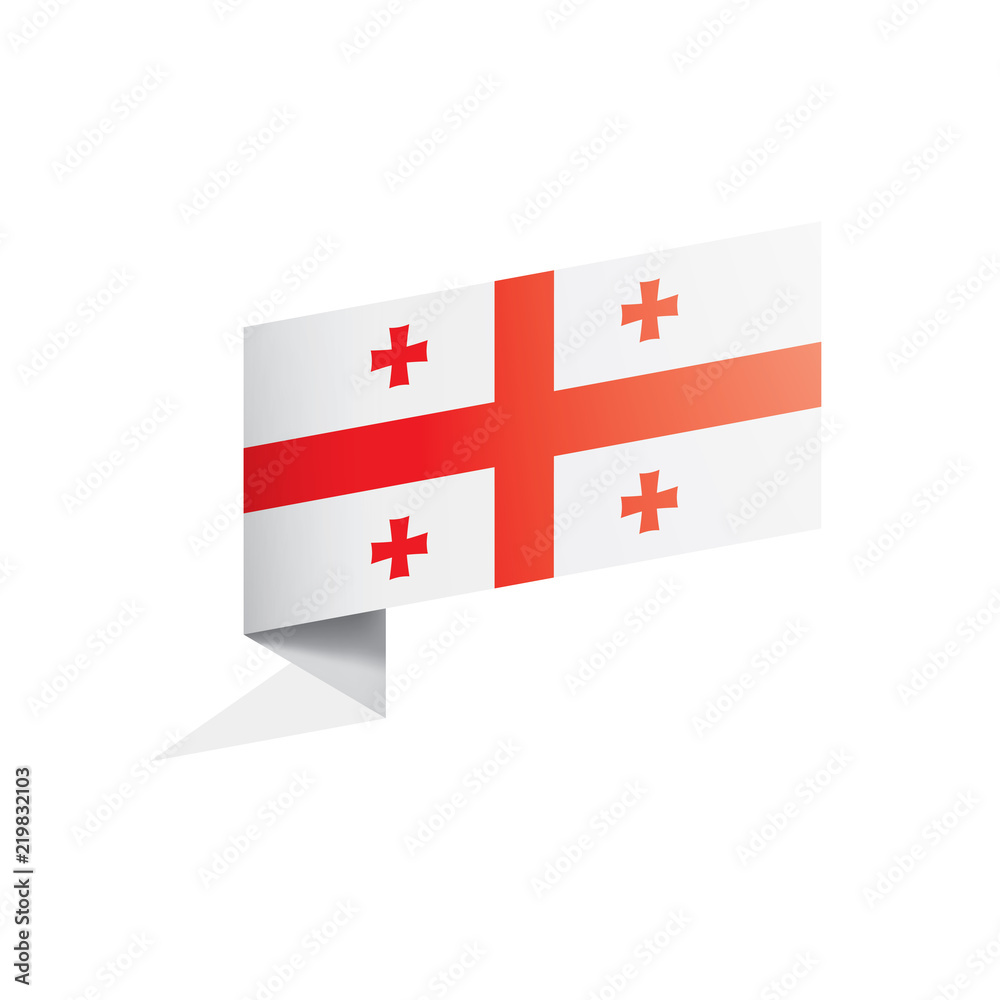 Georgia flag, vector illustration on a white background