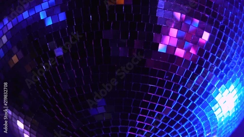 Disco ball rolling in the night club.