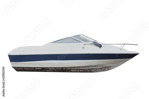 motor boat isolated on white background