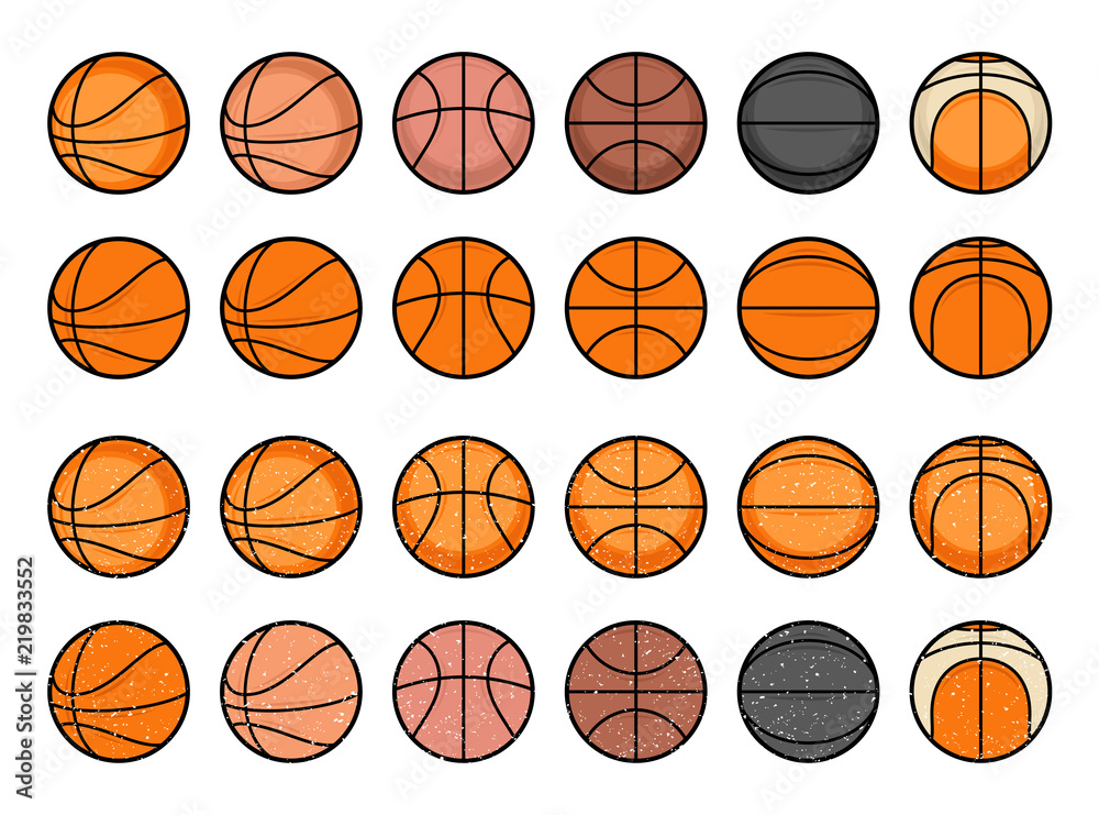 Vector basketball balls icons