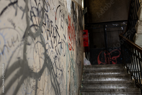 Graffiti on the Wall with Stairs © Juergen