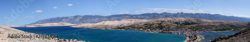 Panorama Insel Pag in Kroatien