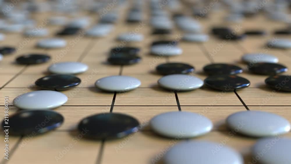 Go ancient board game. Strategy or tactics related loopable animation Go ancient board game. Strategy or tactics related loopable animation