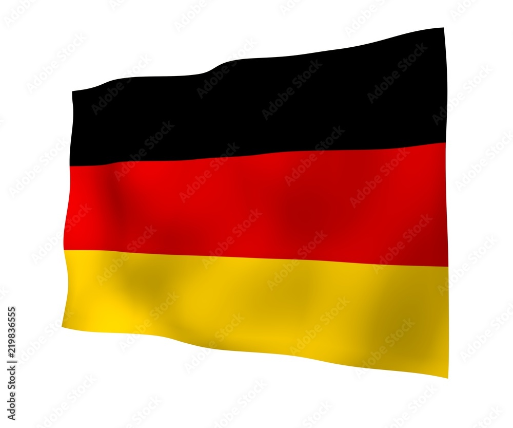 Flag of Germany. Wide format 3D illustration. State symbol of the Federal Republic of Germany. 3D rendering Flag of Germany. Wide format 3D illustration. State symbol of the Federal Republic of Germany. 3D rendering