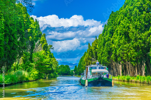 Bild auf Leinwand Canal du Midi near Carcassonne, France