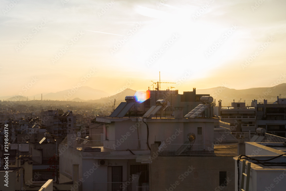 Obraz premium Rooftops in Athens, Greece