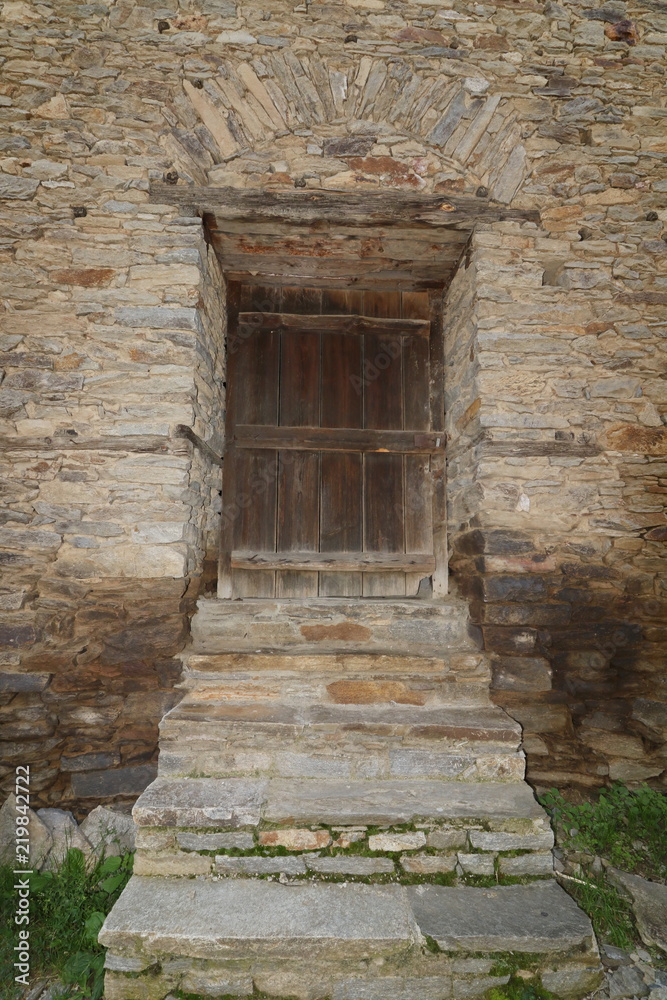 Summer time of Kovachevitsa village. Stone houses, Bulgaria, Europe.