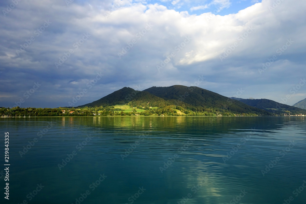 Fototapeta premium thunderstorm mood at the tegernsee