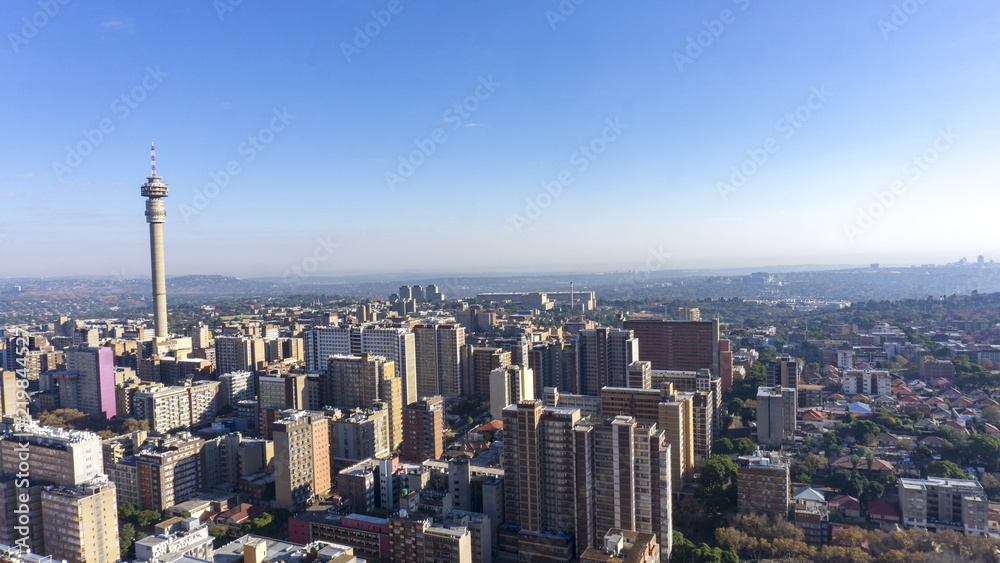 A urban city view at Johannesburg, South Africa