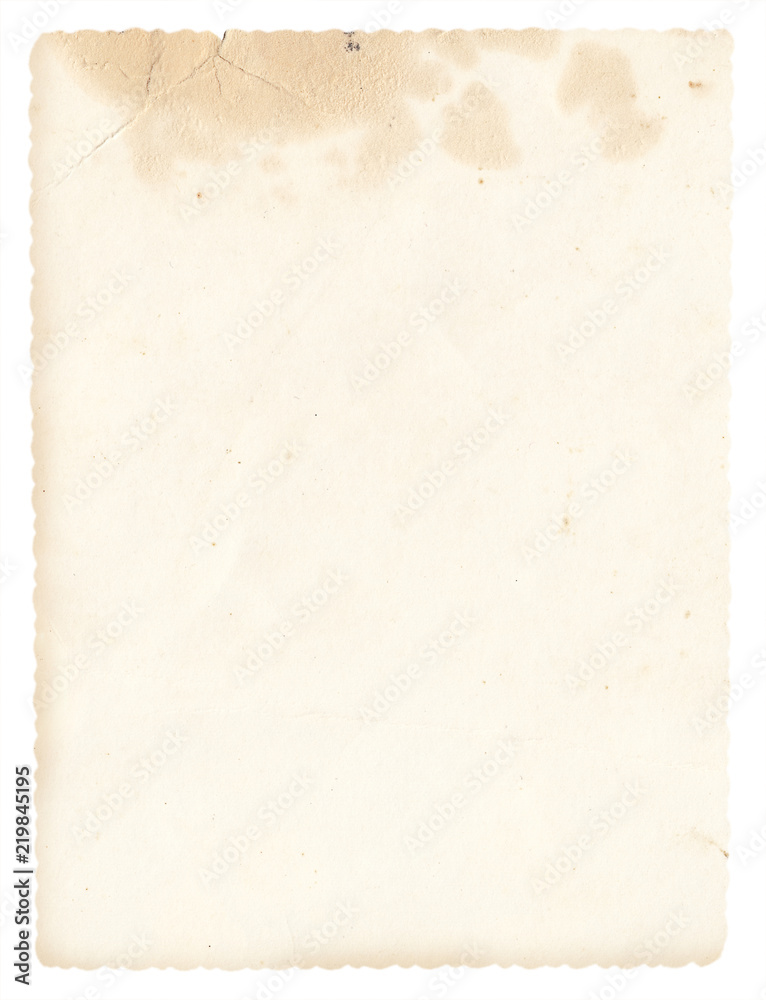 Texture old paper with traces of scuffs and stains. Isolated on white. Texture old paper with traces of scuffs and stains. Isolated on white.