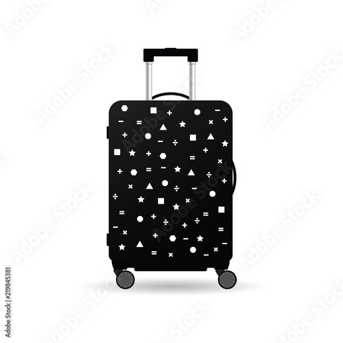 travel bag with item on it illustration