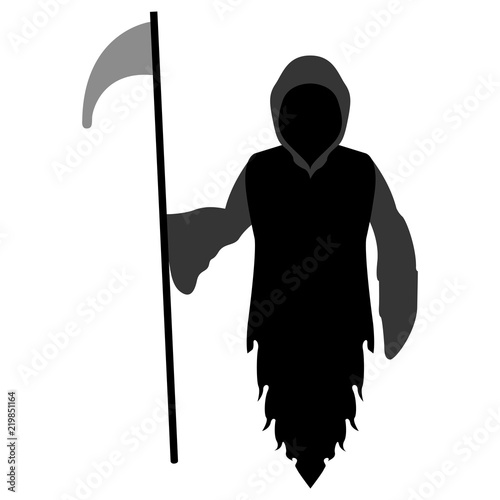 Isolated reaper with scythe icon