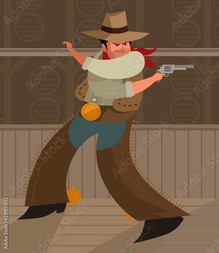 cowboy aiming and shooting
