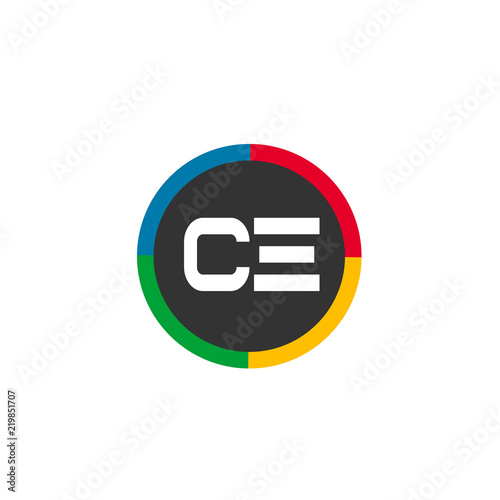 Initial Letter CE Logo Template Design
