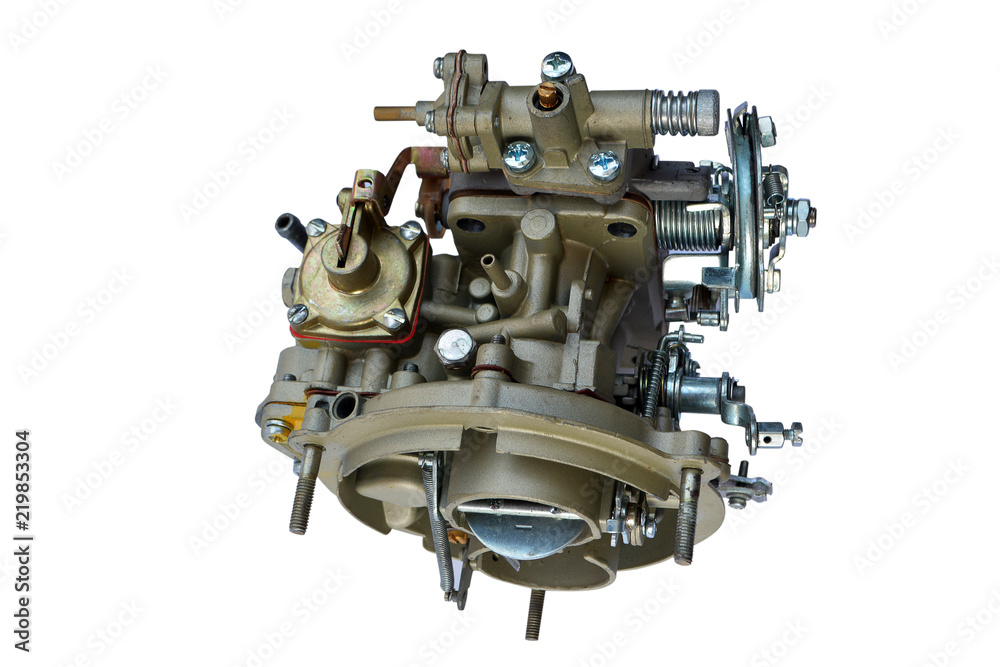 carburetor for automobile. isolated on white with clipping path carburetor for automobile. isolated on white with clipping path