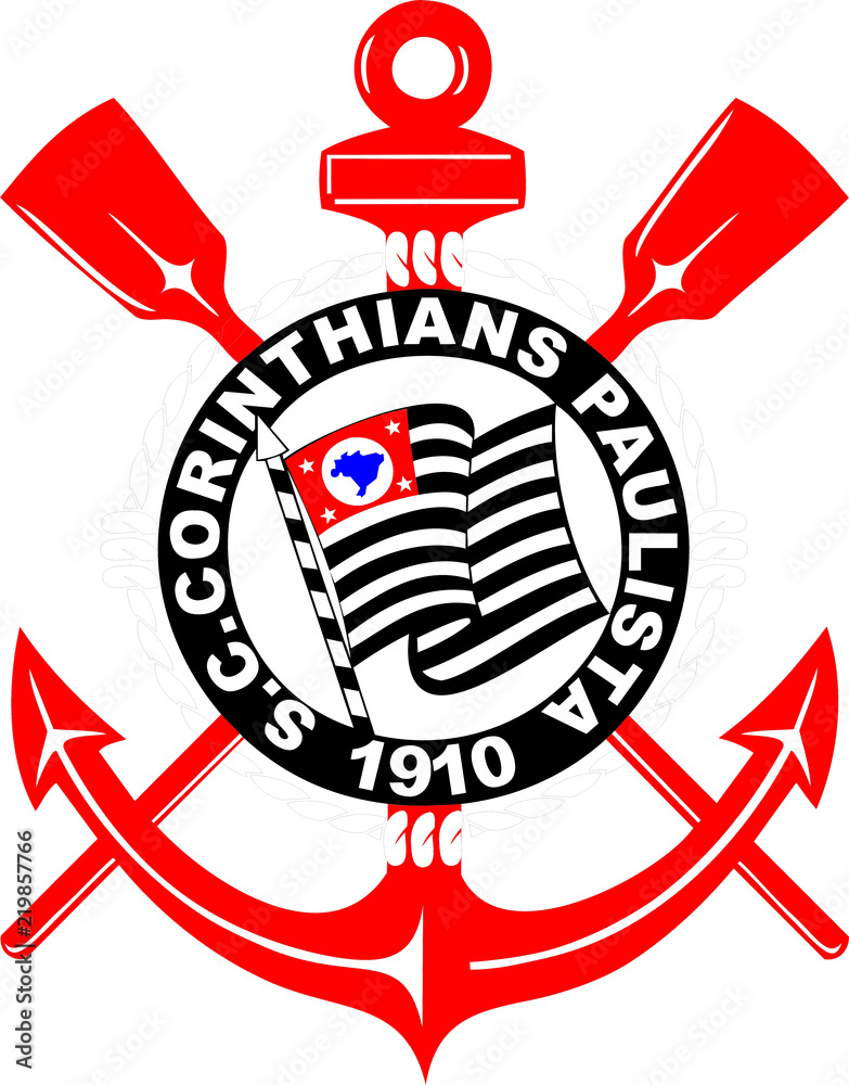 Stockillustratie emblema do Corinthians , símbolo, águia, campeão ...