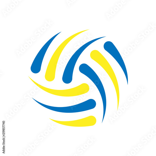 Volleyball black sign