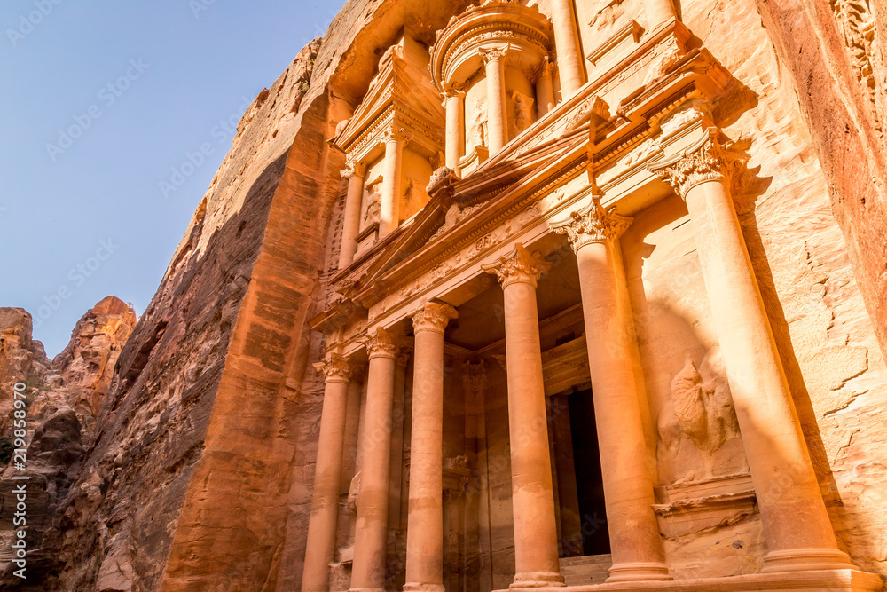 The treasury of Petra, Jordan