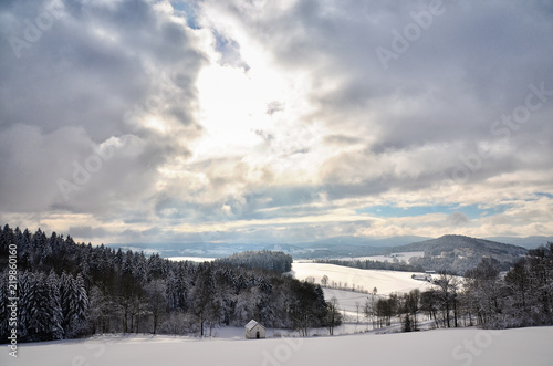 Winterlandschaft am Dreisessel in Niederbayern