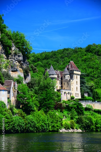 The Château de la Malartrie along the banks of the Dordogne River near the village of La Roque Gageac in Aquitaine, France