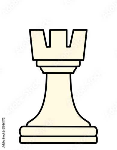 チェスの駒(ルーク、白) © sonoya