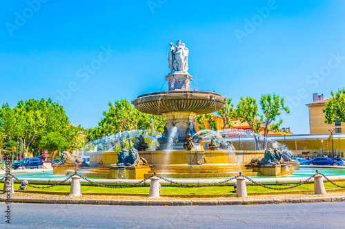 Fontaine de la Rotonde at Aix-en-Provence, France photo