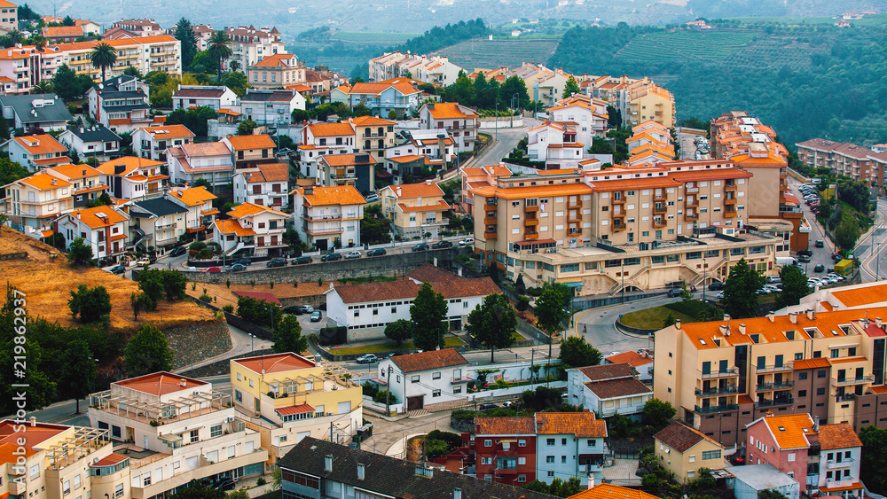 View of Lamego old city in northern Portugal.