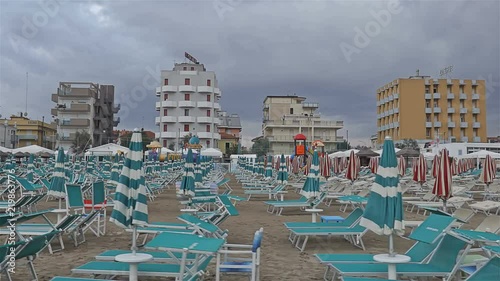 The summer is about to end. Senigallia beach, Italy - time lapse