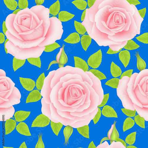 Seamless pattern with roses