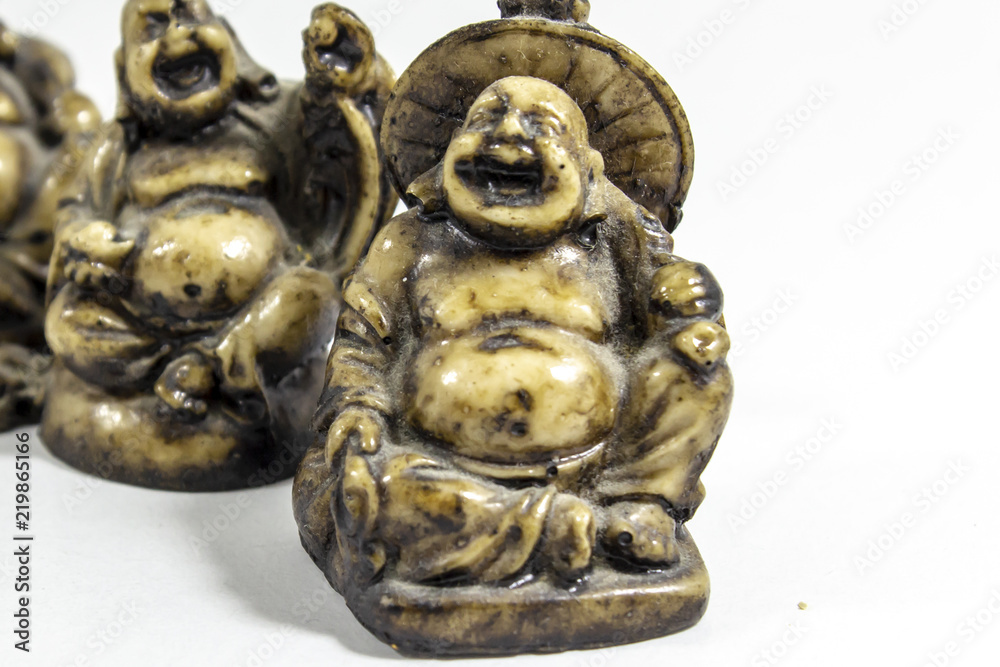 Close-up shoot of monk figures which are peace, health, happiness Close-up shoot of monk figures which are peace, health, happiness