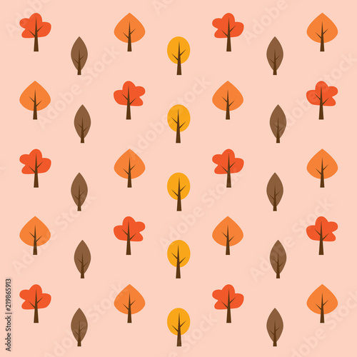 autumn tree background- vector illustration