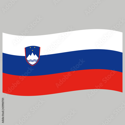 Free Download flag  slovenia  on gray background vector illustration flat  - GFXLoad