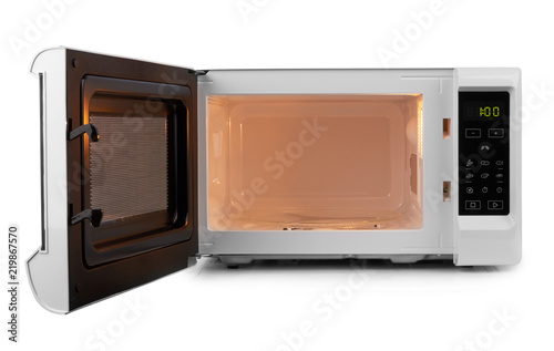 open microwave oven photo