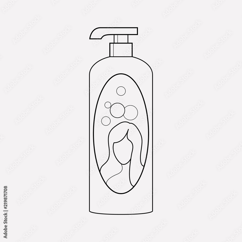 Shampoo icon line element. Vector illustration of shampoo icon line  isolated on clean background for your web mobile app logo design. Stock  Vector | Adobe Stock