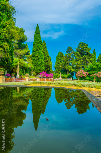 View of a garden inside of the Fort Saint Andre in Villenueve les Avignon, France photo