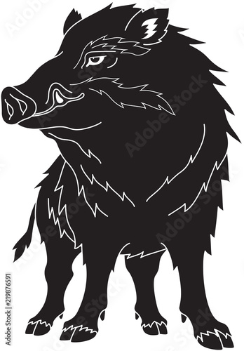 猪 正面 黒 Stock イラスト Adobe Stock 猪 正面 黒 Stock イラスト Adobe Stock