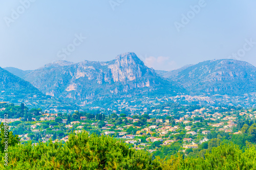 Tableau sur toile A mountain village near Saint Paul de Vence village in France
