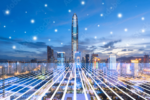 Photography Shenzhen City Scenery and Technology Concept