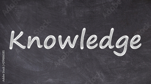 Knowledge written on blackboard