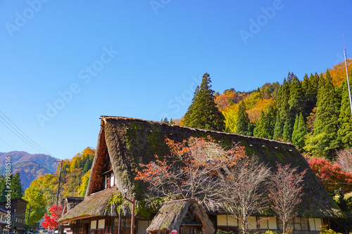 Townscape around the World Heritage Gokayama.  世界遺産五箇山周辺の街並み　日本富山県南砺市　村上家周辺 photo