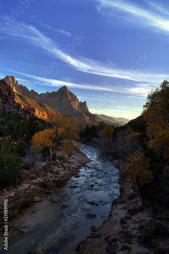 Zion's Watchman at dusk