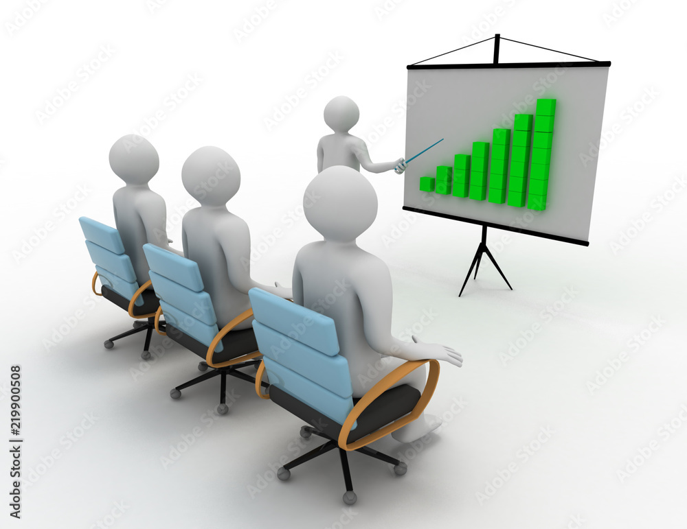 business presentation concept . 3d rendered illustration business presentation concept . 3d rendered illustration