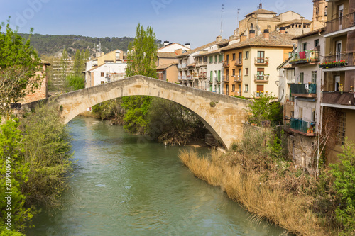 Roman bridge over river Ega in Estella, Spain