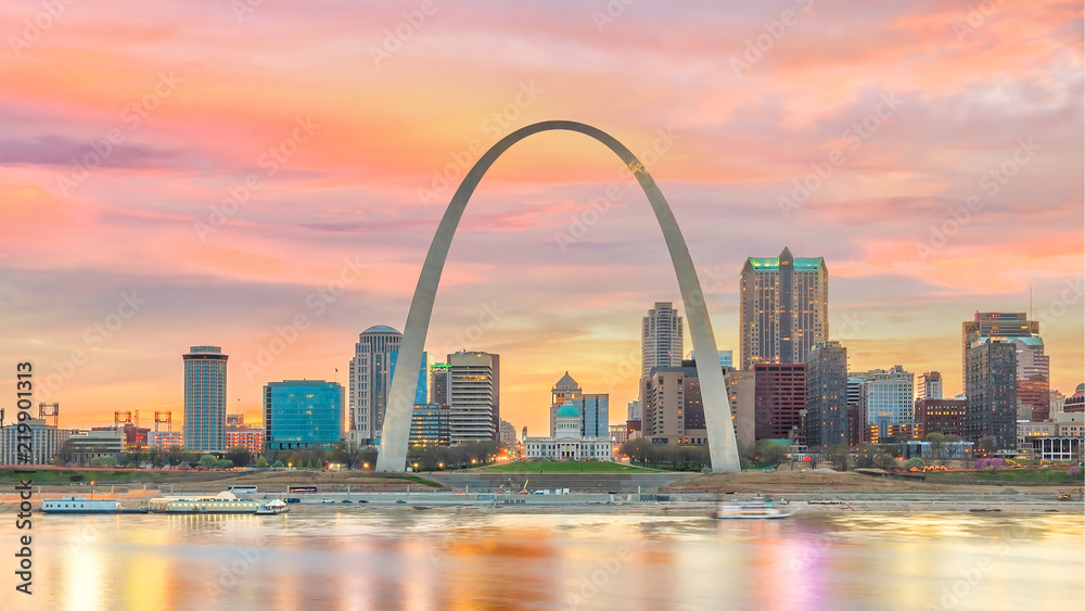 Obraz premium St. Louis downtown city skyline